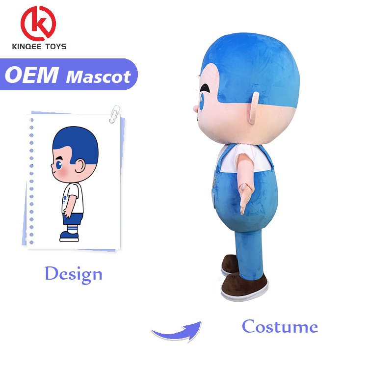 Kinqee Cheap inflatable Chinese figure adult mascot costumes are professionally customized cartoon boy costumes