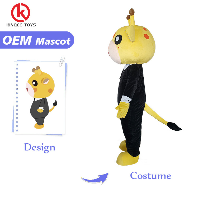 Kinqee Custom Unisex Lion Mascot Suit Customized Cartoon Animal Costume for Adults with Walking Effect for All Genders