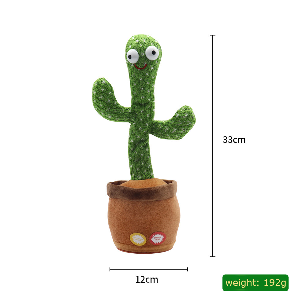 Electric Swing Dancing Cactus Play Music Singing Stuffed Plants China Factory's Best Electronic Plush Toy