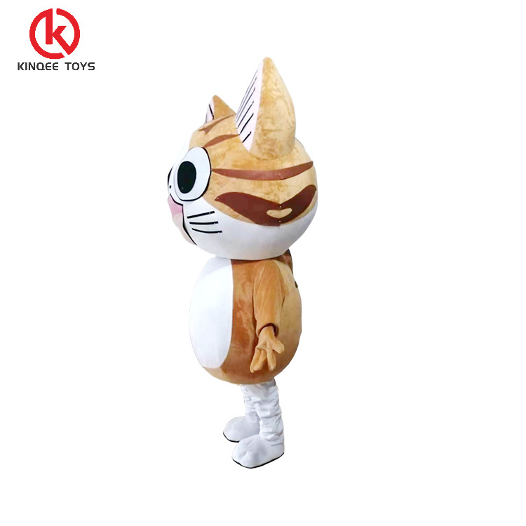 Kinqee Custom Commercial Cosplay Cat Mascot Advertising Party Animal Cartoon Custom Character Costume Kids adult