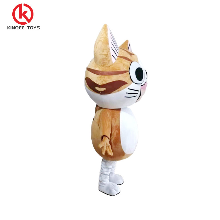 Kinqee Custom Commercial Cosplay Cat Mascot Advertising Party Animal Cartoon Custom Character Costume Kids adult