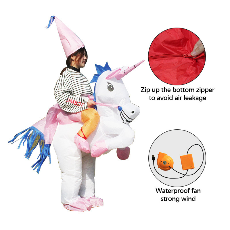 Halloween Party Riding Unicorn Inflatable Cosplay inflatable horse costume Inflatable Unicorn Costumes Mascot