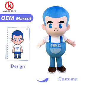 Kinqee Cheap inflatable Chinese figure adult mascot costumes are professionally customized cartoon boy costumes