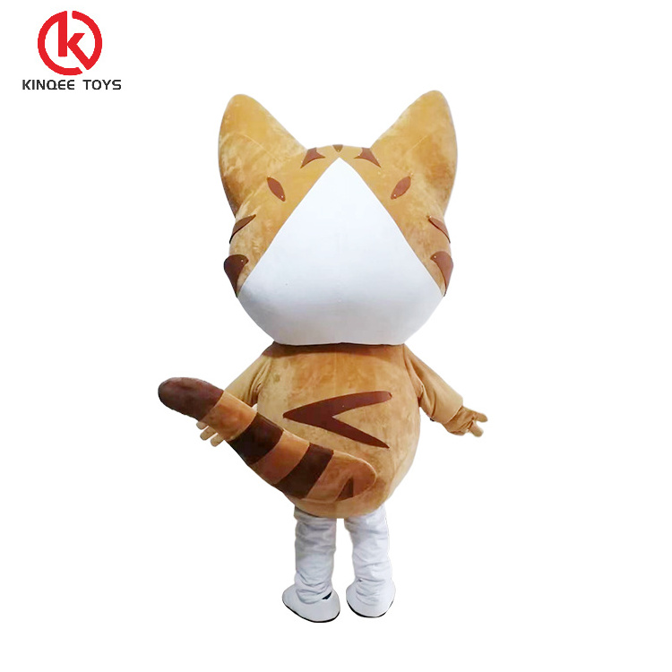 Kinqee Custom Commercial Cosplay Cat Mascot Advertising Party Animal Cartoon Custom Character Costume Kids adult