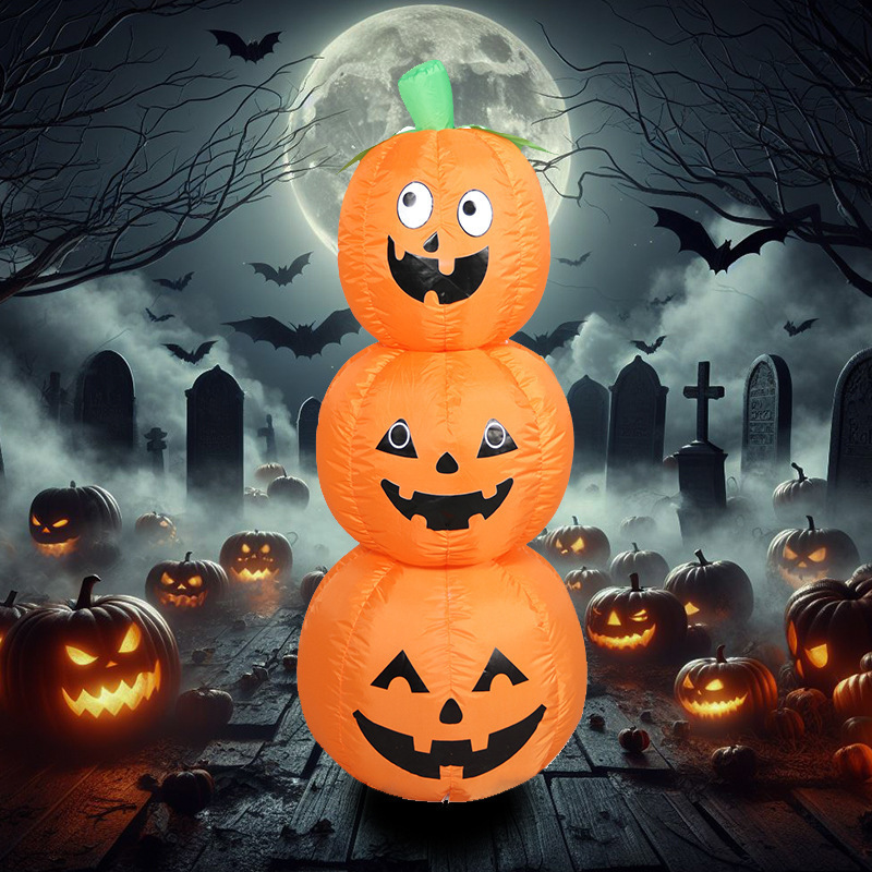 Manufacturer Wonderful Novelty Pumpkin Shape Led Inflatable Pumpkin Luminous Ghost Festival  Inflatable Halloween Pumpkin