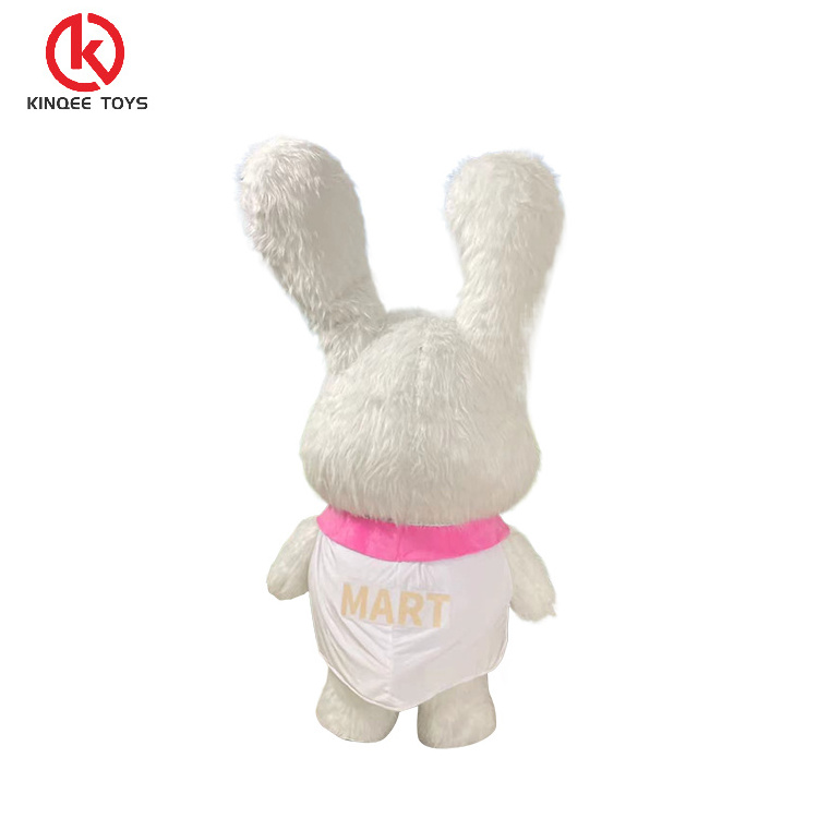 Kinqee customized Plush mascot cosplay clothing Inflatable bunny custom animal panda rabbit bear walking mascot costume