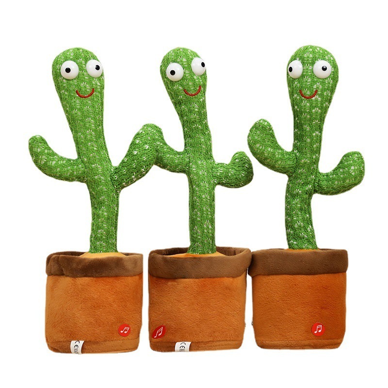 Electric Swing Dancing Cactus Play Music Singing Stuffed Plants China Factory's Best Electronic Plush Toy