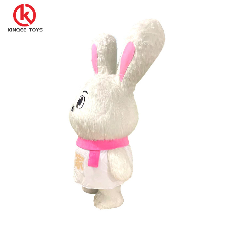 Kinqee customized Plush mascot cosplay clothing Inflatable bunny custom animal panda rabbit bear walking mascot costume