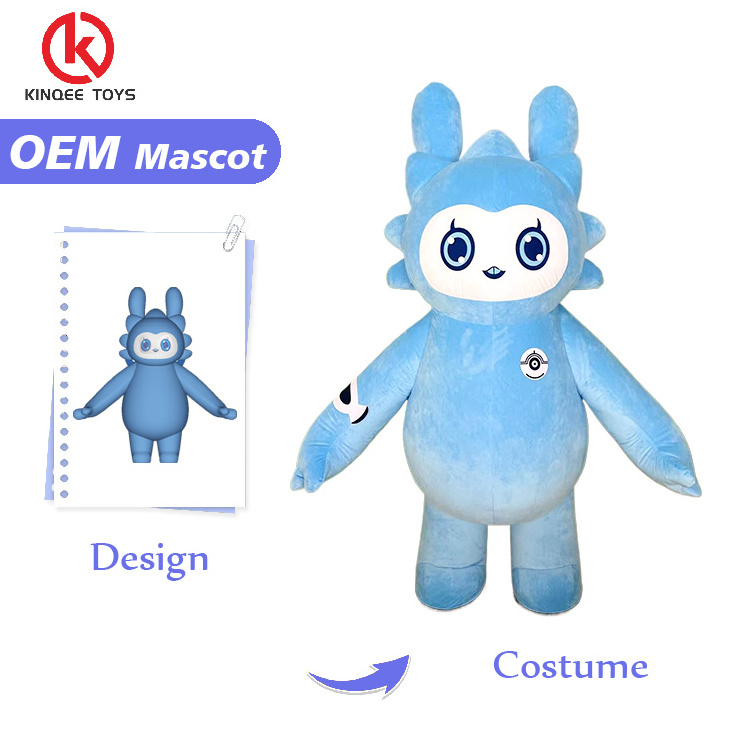 Kinqee Cheap Customized bunny mascot costume cartoon character High quality rabbit mascot costumes for adults