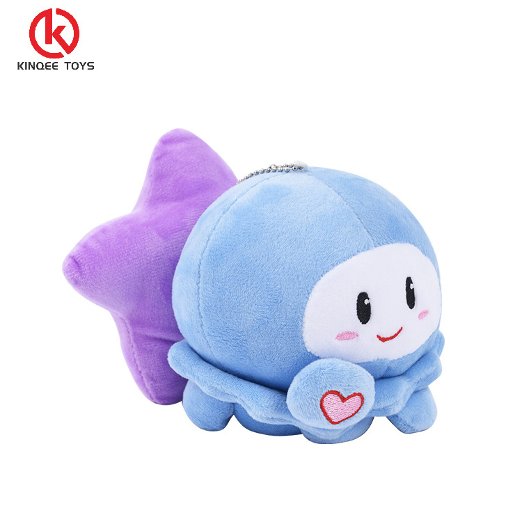 Kinqee custom plush doll 10cm stuffed animals customized keychain plush mascot toy anime cartoon plush toys for claw machine