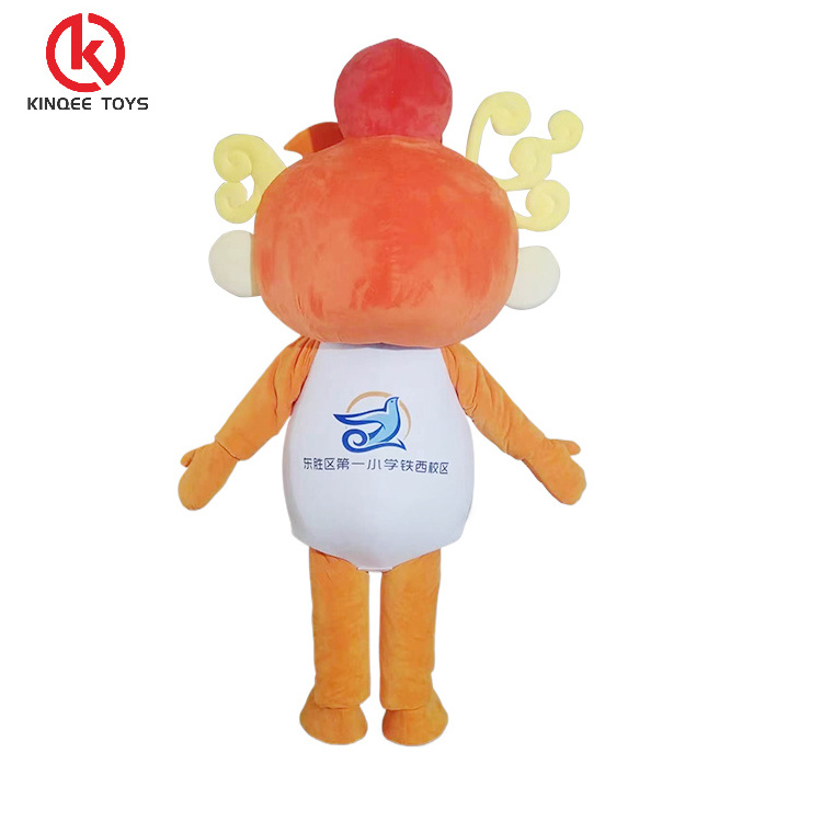 Kinqee Advertising Figure Mascot Costume Custom Made Used Cartoon Character soft plush walking funny animal mascot costume