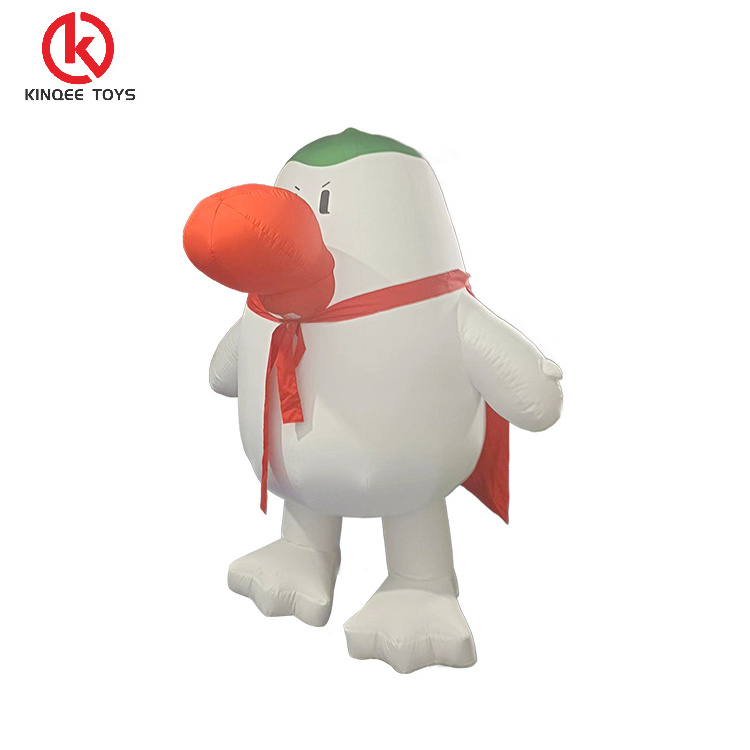 Kinqee Custom Plush mascot cosplay clothing Inflatable Penguin 2 m/2.6 m custom animal bird walking mascot Inflatable costume