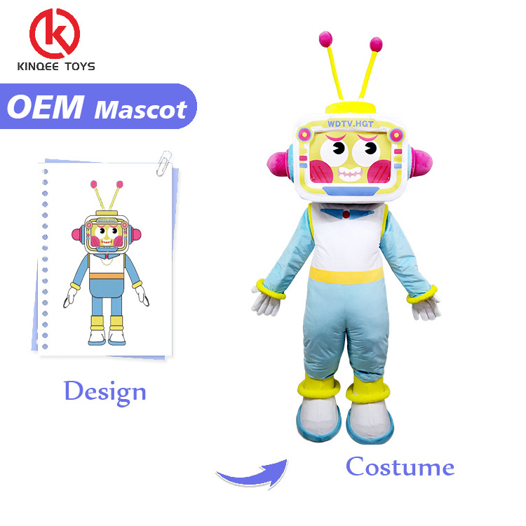 Robot Animal Mascots Customized Adult Alien Golem Mascot Costumes Kinqee Cartoon Cosplay Easter Party Animals & Bugs doll custom