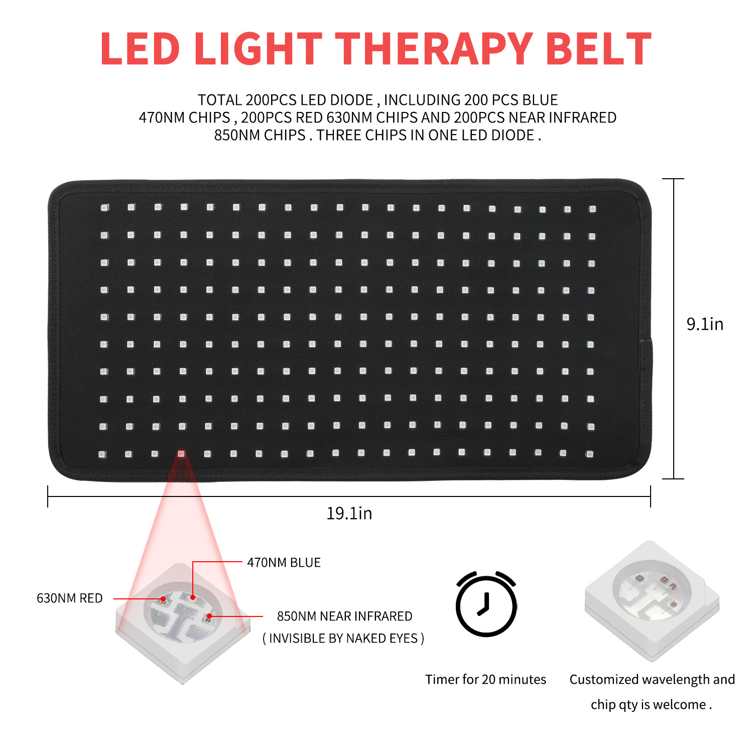 PDT Facemask Photon Color Portable Flexible Stand Red Facial Lamp Machine Led Light Therapy Pusling For Face And Body