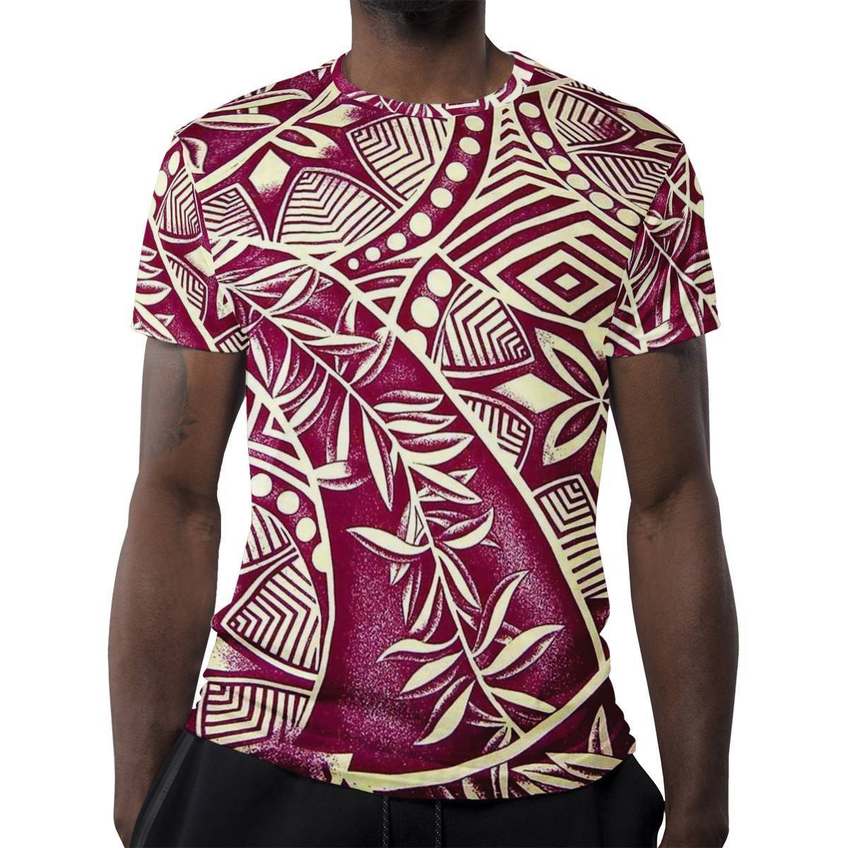 DH1 PCS Dropship Polynesian Traditional Tribal Style T-shirts Custom Printing China T Shirt Machine Mens Round Neck T Shirt