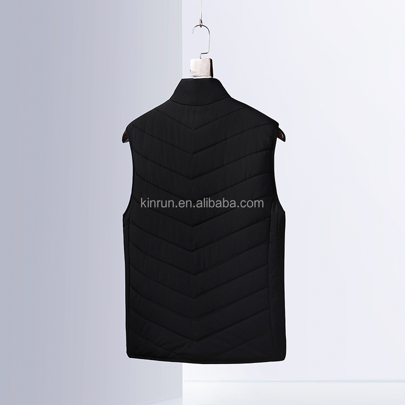 Custom LOGO Fashion Winter Zipper Winter Sleeveless Jacket Quilted Down Waterproof Puffer Men's Vests