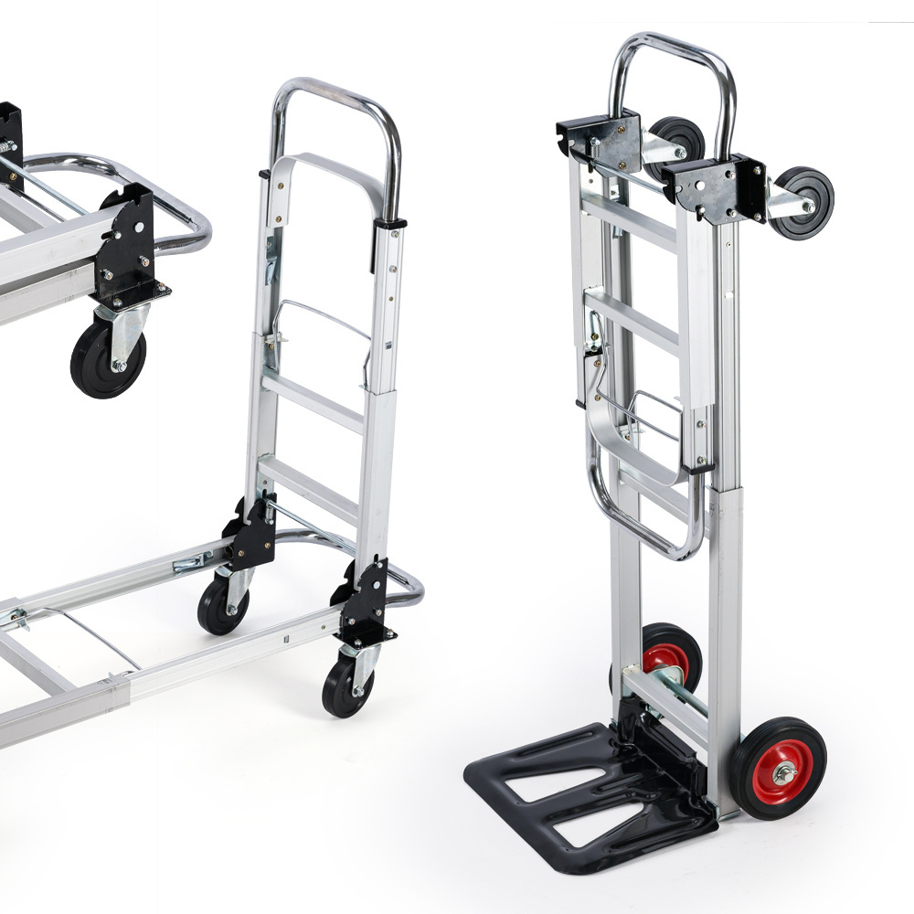 super september quick shipping folding telescopic trolley Multifunctional aluminum Flatbed truck luggage cart