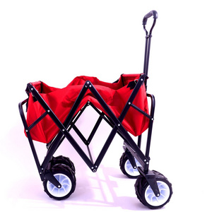 collapsible hand cart trolley four wheel camping outdoor kids stroller folding beach wagon