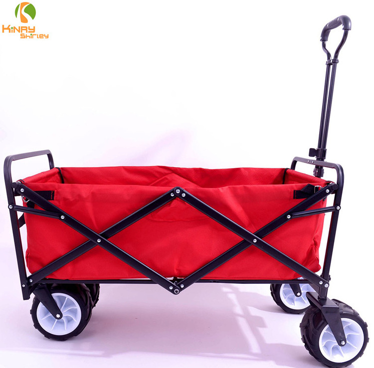 collapsible hand cart trolley four wheel camping outdoor kids stroller folding beach wagon