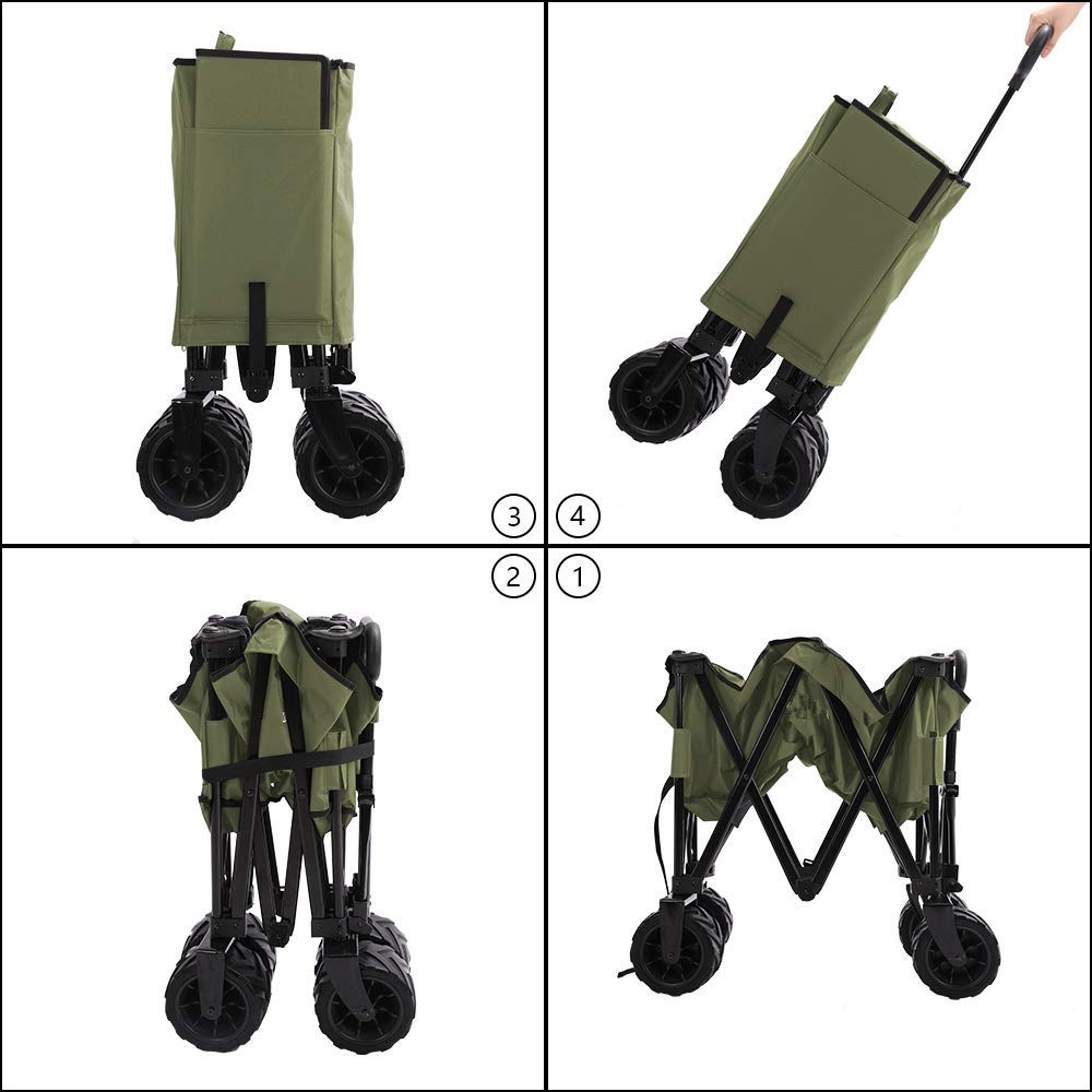 Off-Road wheel beach Wheel new arrival folding shopping cart foldable camping fish trolley