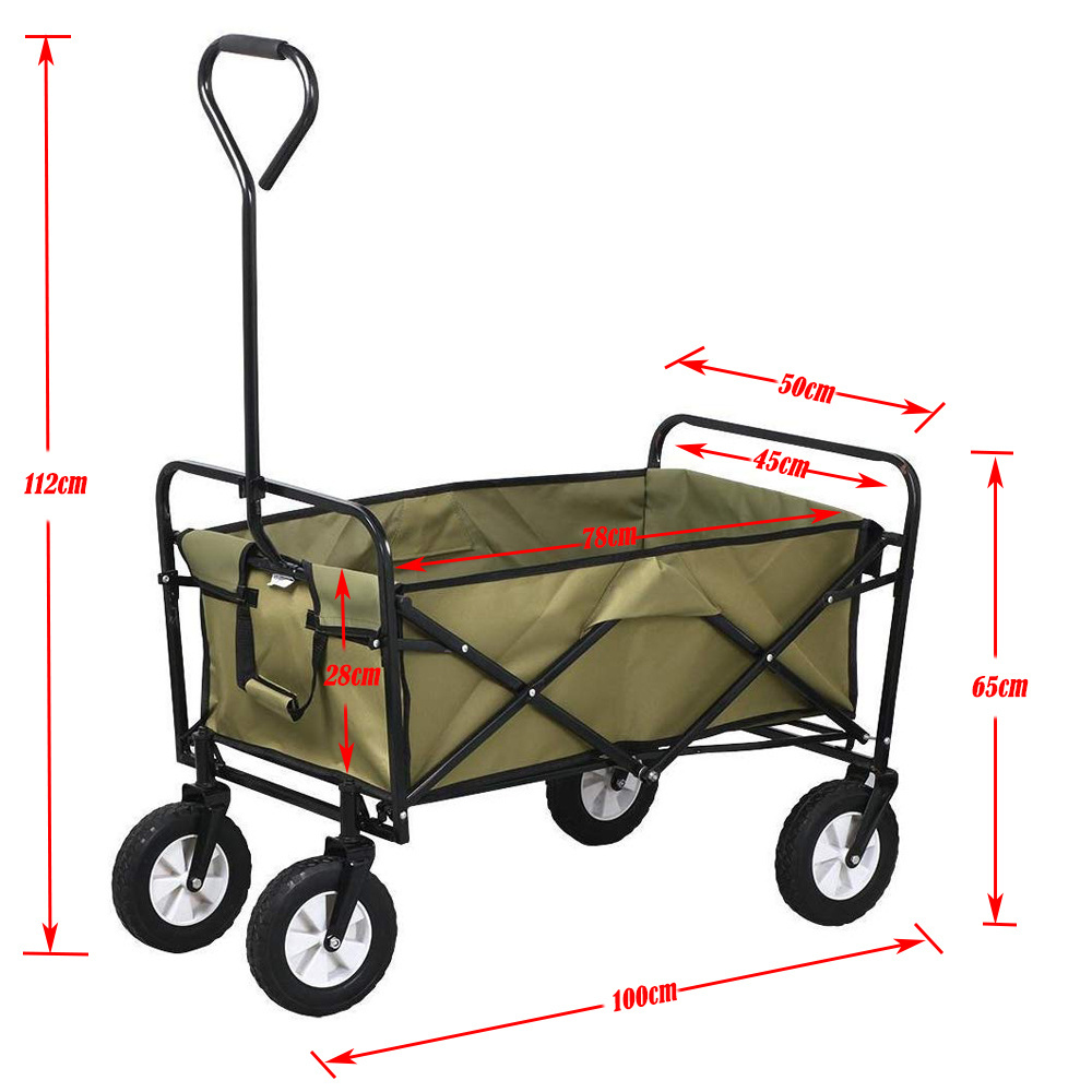 garden camping Outdoor beach kids foldable trolley cart 4 Universal Wheels folding baby Utility Wagon