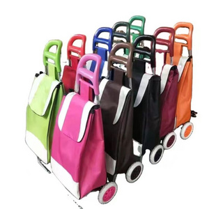 Climb the stairs advertising luggage bag portable folding shopping cart