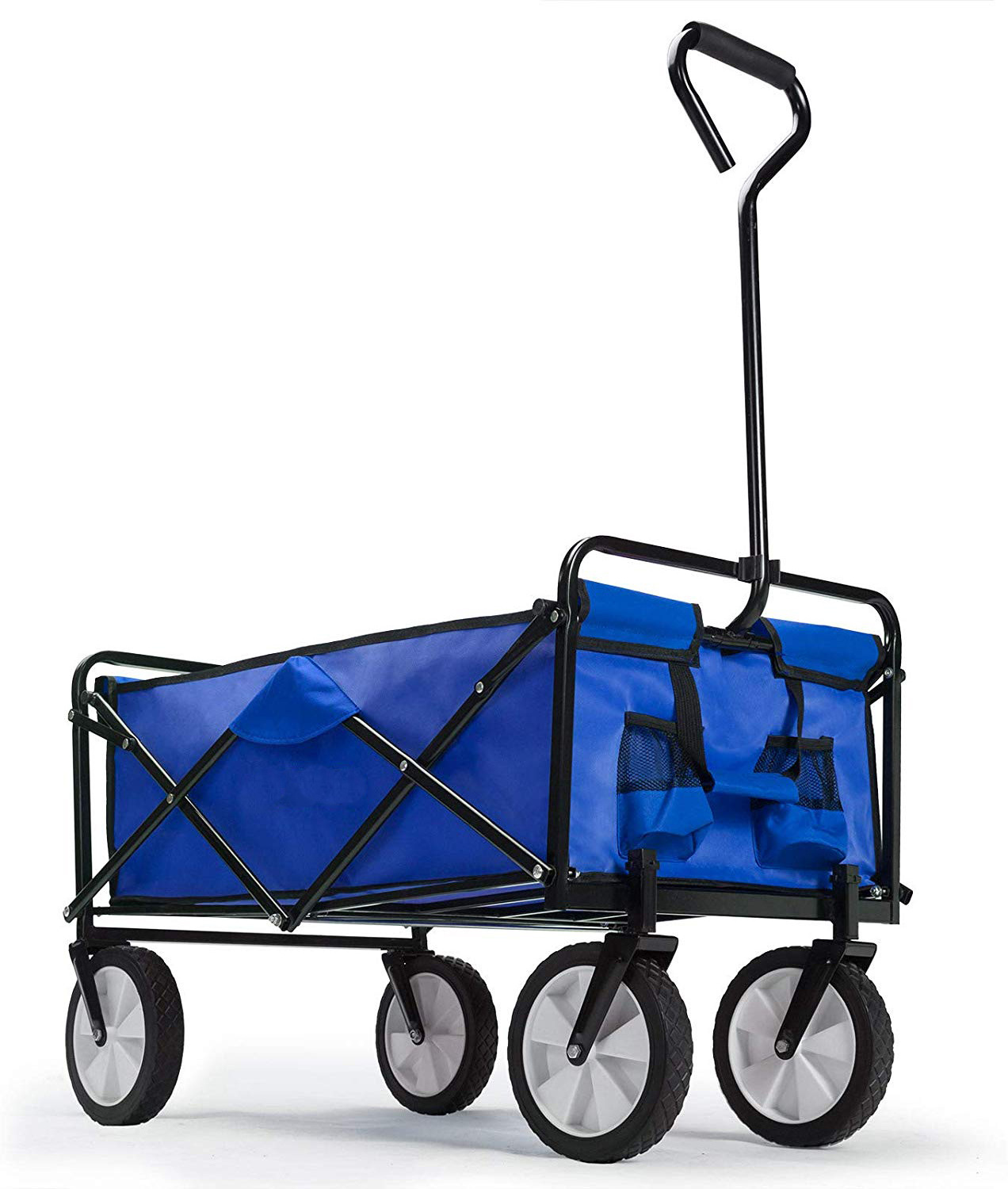 supermarket cargo trolley Outdoor Heavy Duty cart High Capacity Foldable Shopping Beach Garden Fishing Camping Wagon