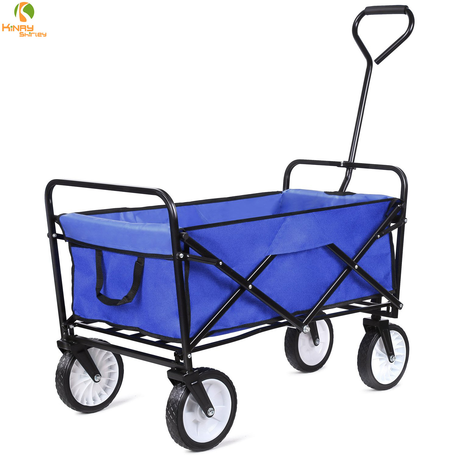 supermarket cargo trolley Outdoor Heavy Duty cart High Capacity Foldable Shopping Beach Garden Fishing Camping Wagon