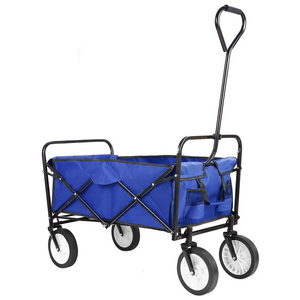 supermarket cargo trolley Outdoor Heavy Duty cart High Capacity Foldable Shopping Beach Garden Fishing Camping Wagon