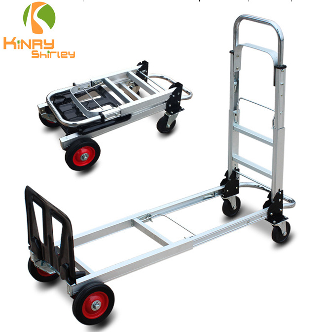 super september quick shipping folding telescopic trolley Multifunctional aluminum Flatbed truck luggage cart