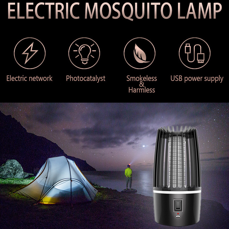 Kinscoter Electric Thunder Portable Pest Control Mosquito Killer Trap Lamp Outdoor Rechargeable With Night Light