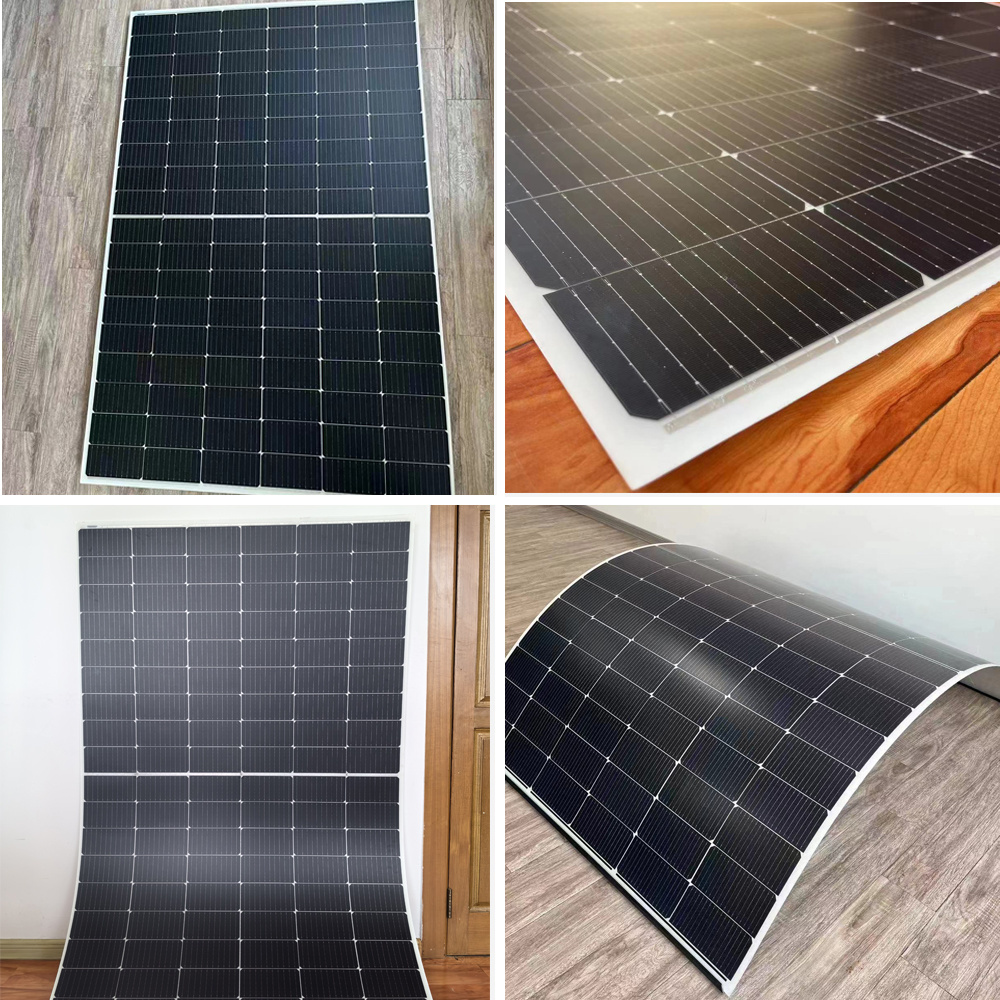 Hot Selling 380w 370w 390w Solar Thin Film light weight Flexible Solar Panel portable solar panel