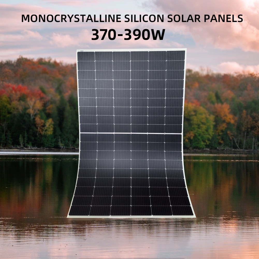 Hot Selling 380w 370w 390w Solar Thin Film light weight Flexible Solar Panel portable solar panel