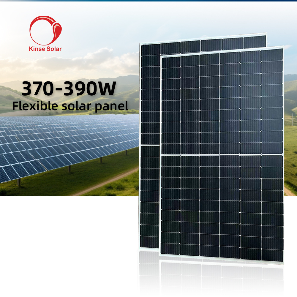 Lightweight High Quality High efficiency Kinse energy 390w Semi Flexible Solar Panel 390 Watt 400w Solar Panel Made In China