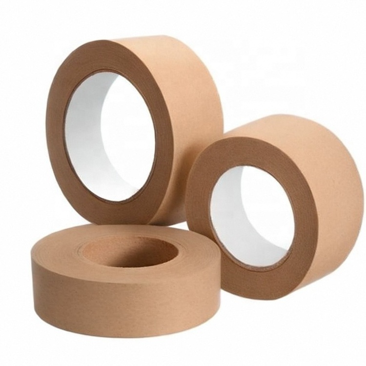 New Product Self Adhesive Custom Sealing Gummed Glue Packing Carton Brown Kraft Paper Tape