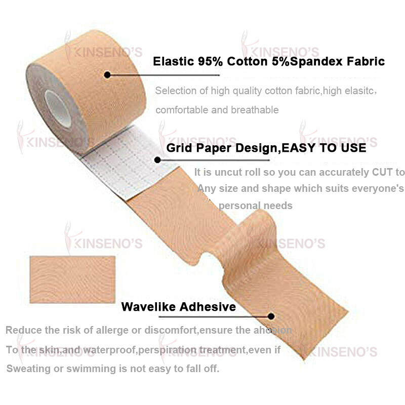 Top Quality Breathable Waterproof Bra Elastic Breast Lift Up Tape Lifting Boob Tape For Women