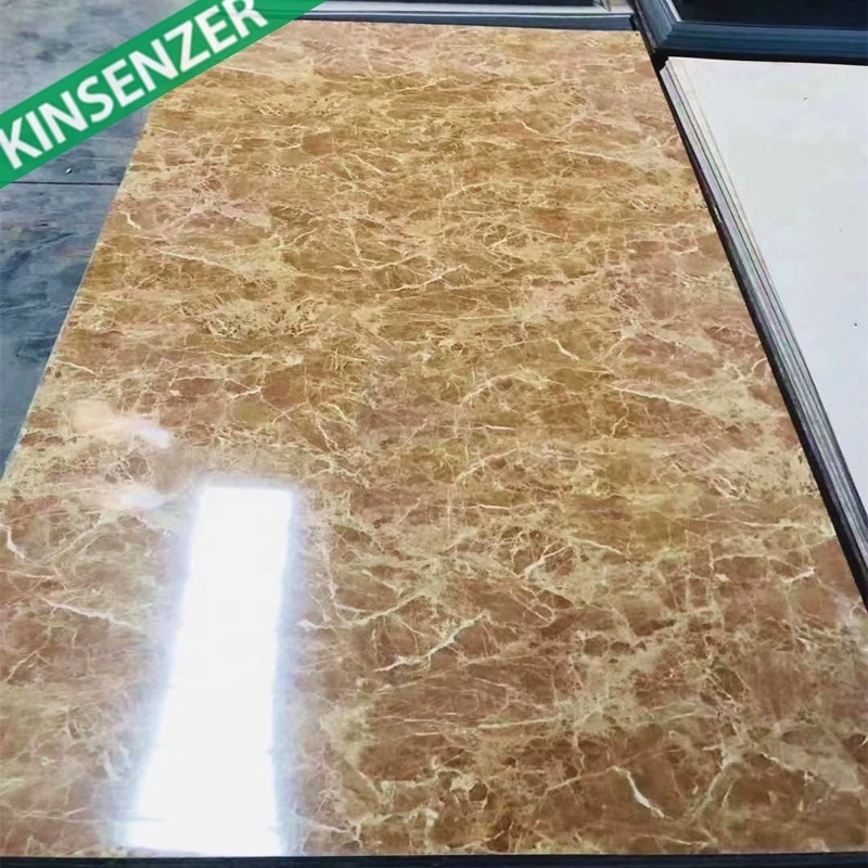 Wholesale Plastic PVC material high gloss laminas de pvc marmoladas uv marble 3mm Pvc Sheet For Wall Decoration