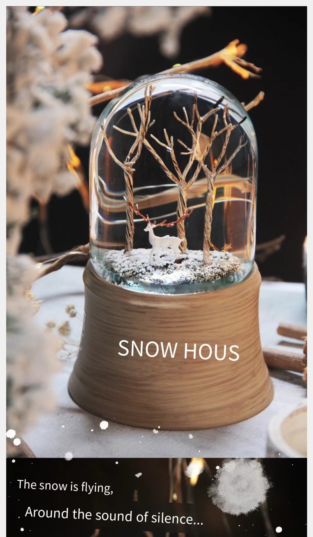 Snowball Home Decoration Water Globe Custom Large Winter Mountain Village with Christmas Train Landscape Snow Globe