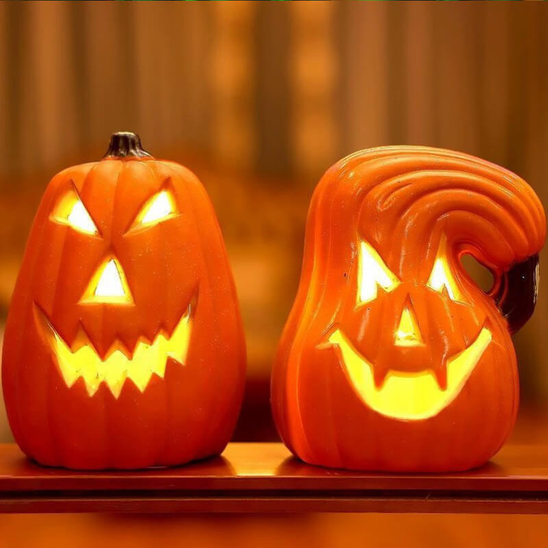 Best Selling Halloween Gifts Crafts Figurines Home Decor LED Halloween Pumpkin With Light Lantern Decorations