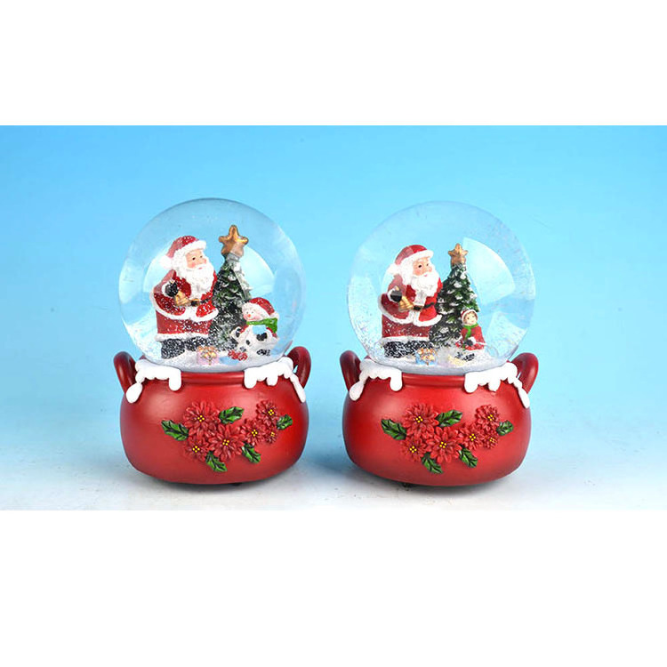 Water Glass Russia Santa Sleigh Souvenir Snow Decoration Led Globe Gift Christmas Christmas Snowball