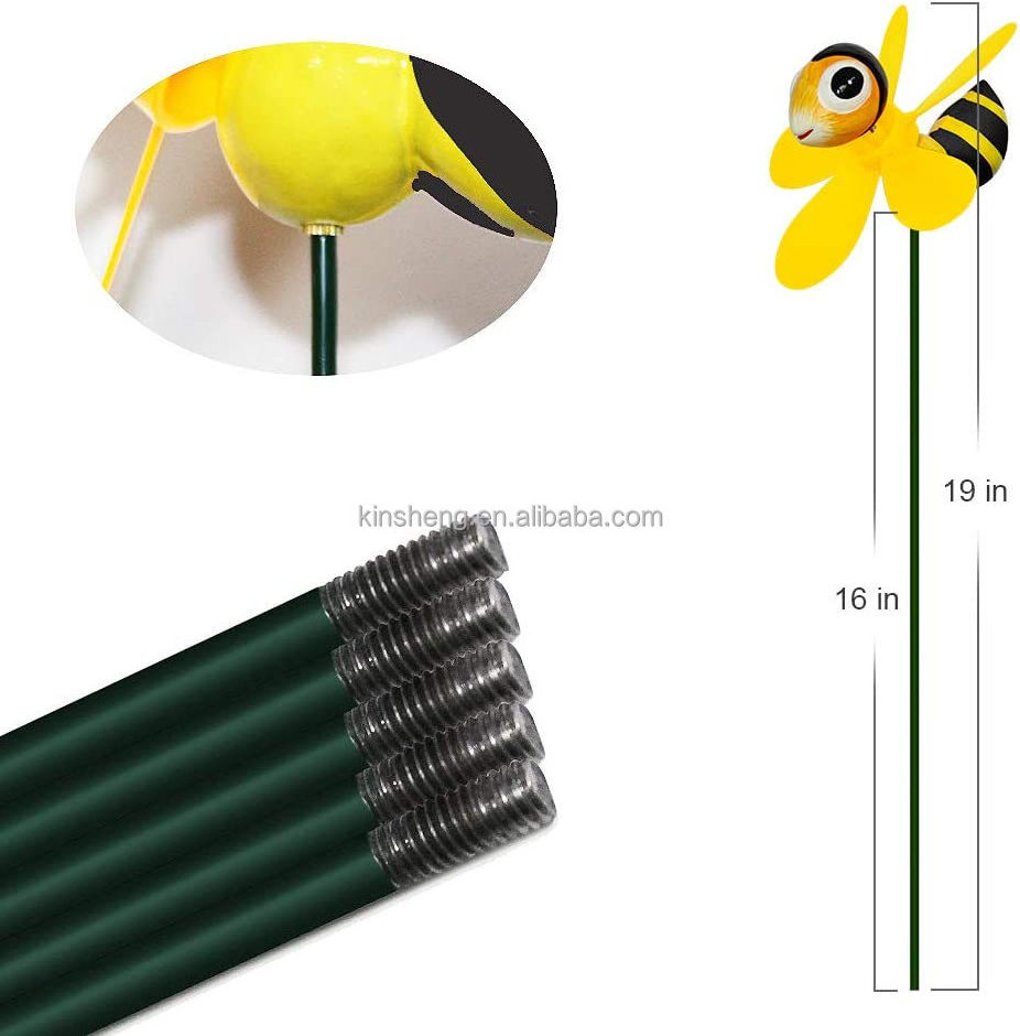 New Product Outdoor Garden Decor Lawn Plastic Metal Sticks Windmill Kit Vertical Windmill