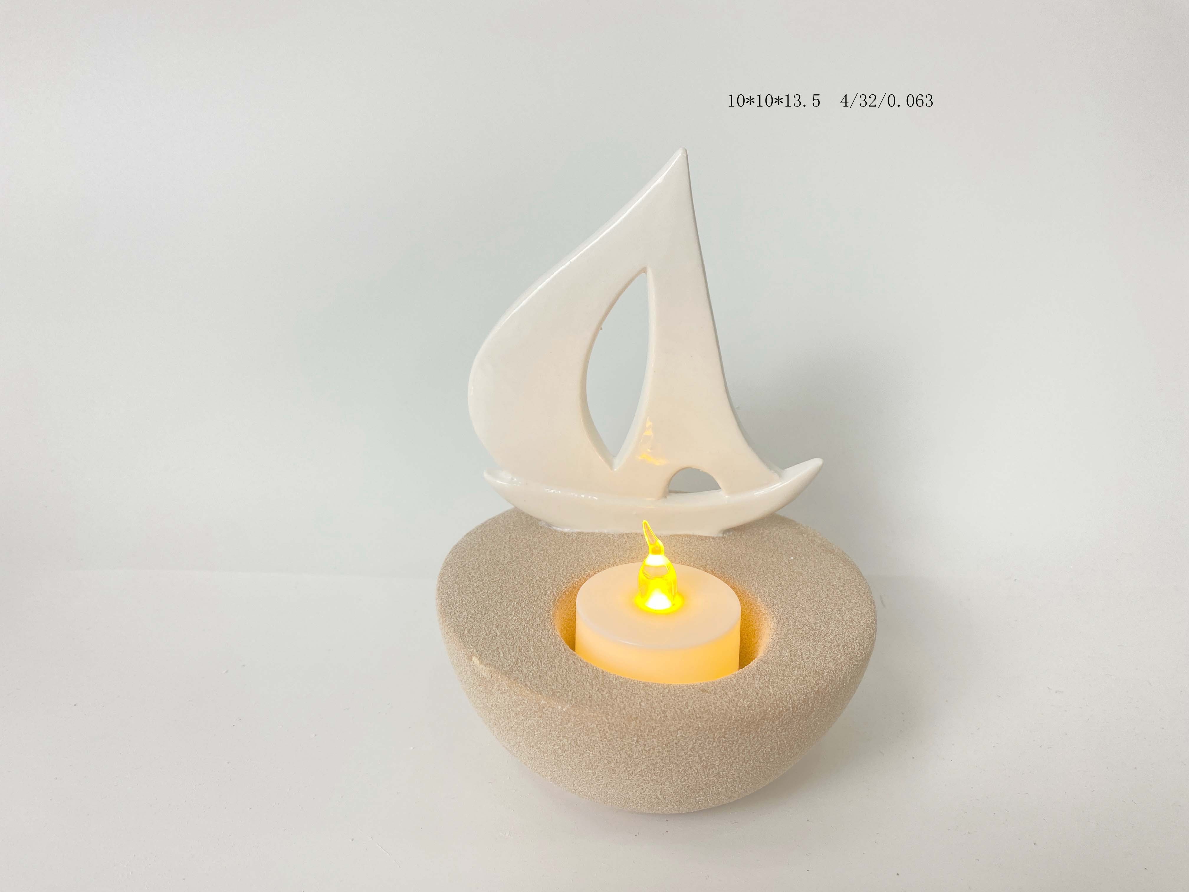 Ocean Candle Holder Night Lights Porcelain Container Candles Led Flameless Candle