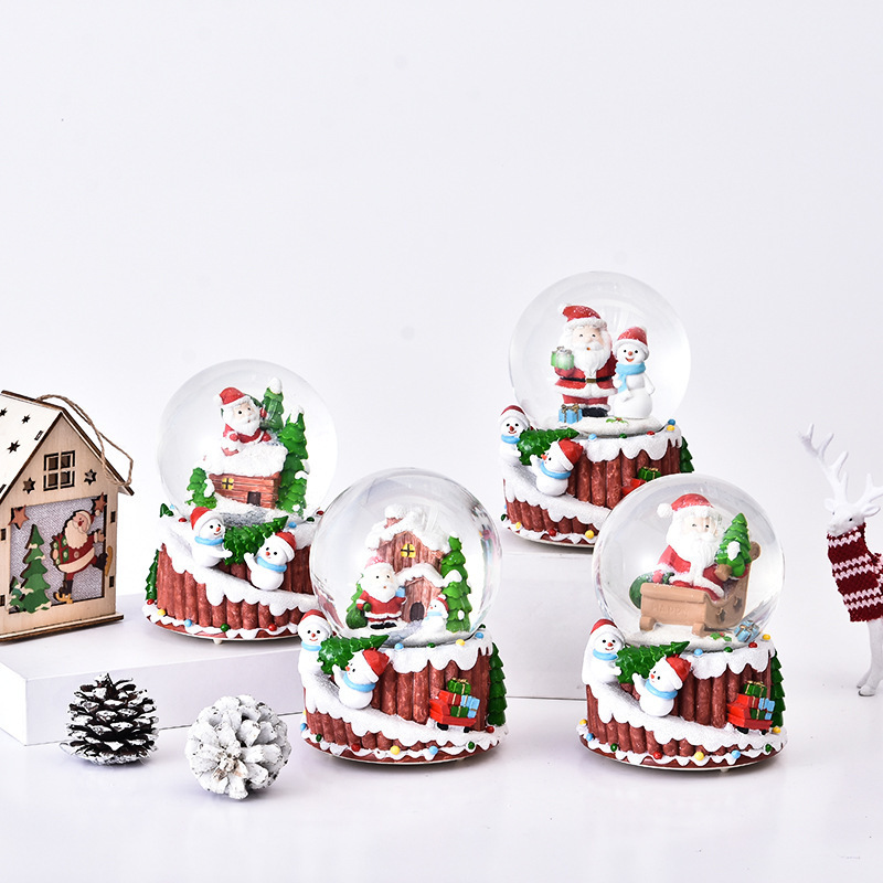 Wholesale Resin Water Ball Christmas Santa Snow Globe Glass