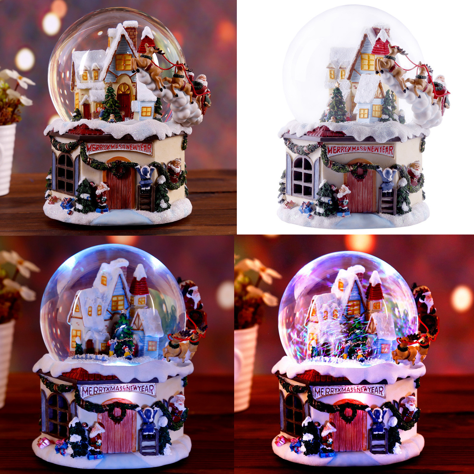 New Arrival Christmas Decoration Kit Souvenirs Music Snow Globe