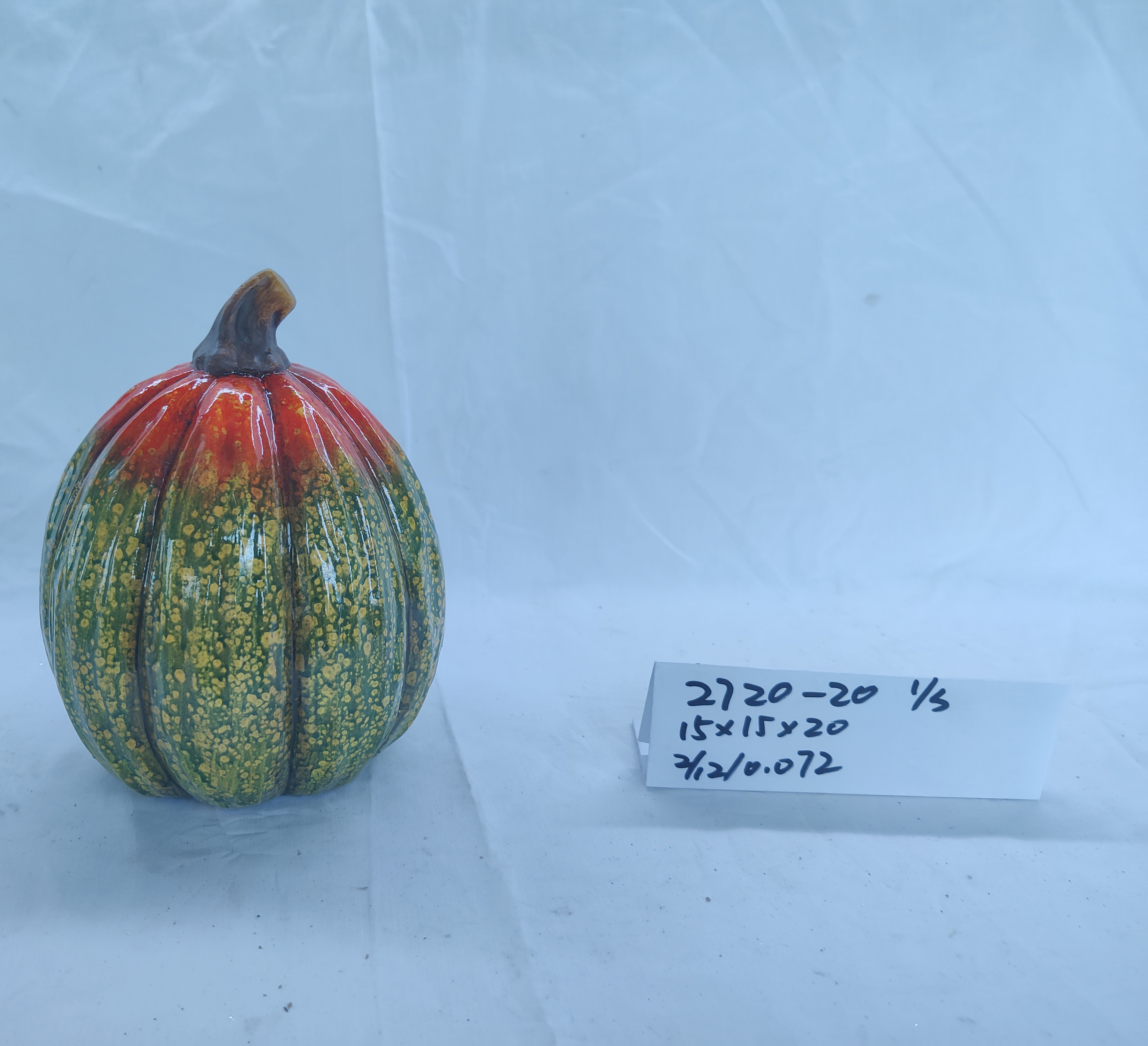 Hot Sell Funny Pumpkin Figurine Ceramic Green Fall Pumpkin Decor Crafts