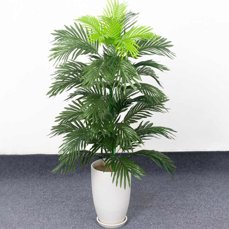 Custom Vivid Artificial Potted Plants Wholesale UVproof Artificial Bonsai Plant Tree Palm Banana Tree With Pot For Home Decor