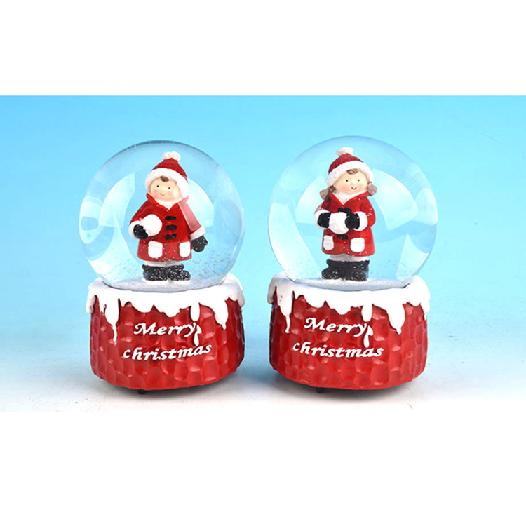 Water Glass Russia Santa Sleigh Souvenir Snow Decoration Led Globe Gift Christmas Christmas Snowball