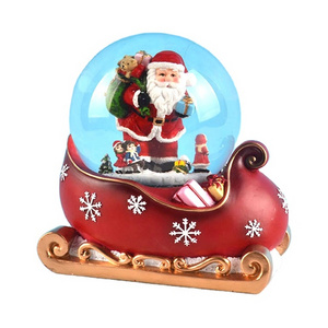 Water Glass Russia Santa Sleigh Souvenir Snow Decoration Led Globe Gift Christmas Christmas Snowball