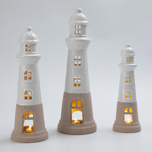 New Design Creative Lighthouse Table Lamp Ocean Style Ceramic Beach Tourist Souvenir