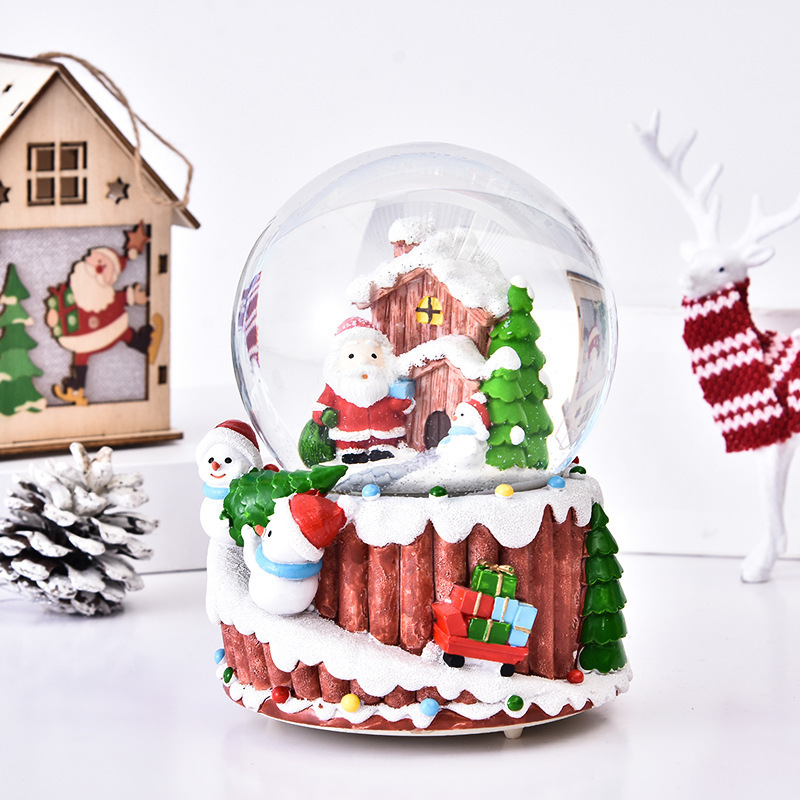 Wholesale Resin Water Ball Christmas Santa Snow Globe Glass